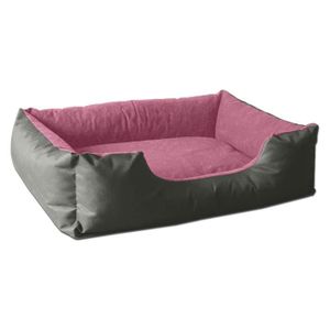 CORBEILLE - COUSSIN BedDog LUPI lit pour chien, Panier corbeille, coussin de chien [S env. 55x40cm, PINK-ROCK (rose/gris)]