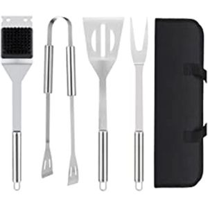 USTENSILE Ustensiles Barbecue, 4 Pcs Kit Barbecue Acier Inoxydable Accessoires Barbecue, Le Camping En Plein Air Ustensiles Pour Barbecue, B