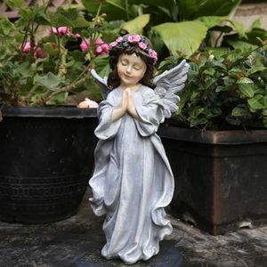 LYCIL Ange De Sommeil Statue,Ange Mignon De Petit B/éb/é Sculpture,Vintage Bureau Statuette,Figure Collection D/écoratifs,ext/érieur Jardin Statues A