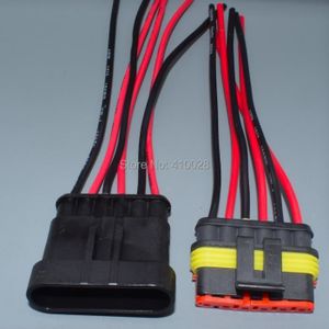 Zerone Prise de fil de voiture 5 kits de connecteur de fil électrique  étanche étanche à 4 broches pour voiture automobile - Cdiscount Bricolage