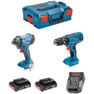 BATTERIE MACHINE OUTIL BOSCH Kit GSB 18V-21 + GDR 18V-160 (2 x 2,0 Ah + AL1820CV + L-Boxx 136)