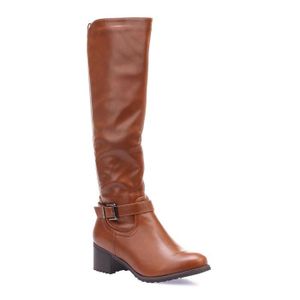bottes cavalières homme cuir camel