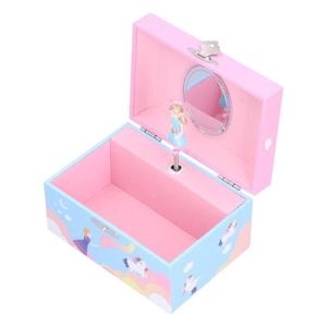 BOITE A BIJOUX boîte à bijoux musicale pour filles Boîte à bijoux musicale pour enfants Kid Girls Cartoon Ballerina Storage Box,TG06078