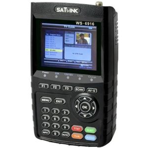 SATLINK WS6951 HD Mesureur de Champ Satellite DVB-S2 Ecran 4.3 Couleur TFT