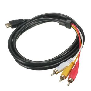 CABLING®Câble adaptateur HDMI vers peritel, 1,8m plaqué or 1080P noir  Support Notebook PC DVD Player Laptop TV Projector Monitor E - Cdiscount  Informatique