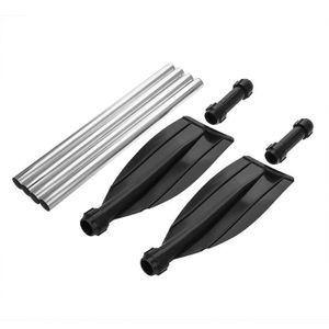 PAGAIE - RAME Pagaies de kayak en alliage d'aluminium détachable légères et durables - ZJCHAO - Lames nervurées - Noir