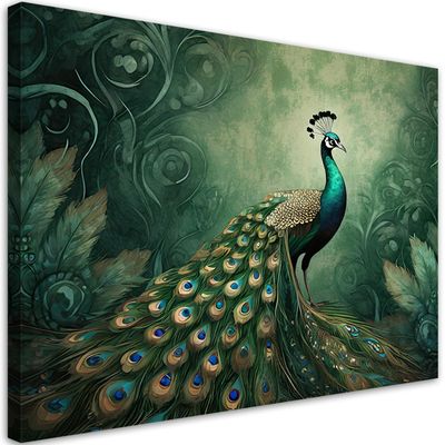 Feeby Impression sur toile - Oiseaux sur une branche Nature - decoration chambre - 120x80 cm - decoration murale - decoration maison - Moderne - ART - poster mural