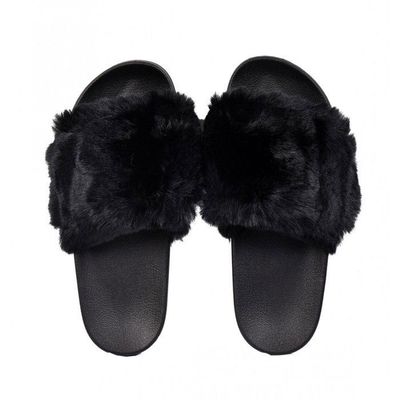Claquettes pour enfant avec Fourrure Qualite Superieure Noir K87 Fille Cdiscount Sport