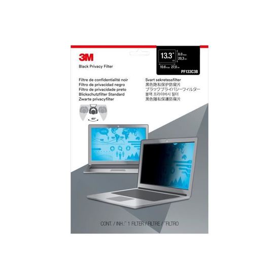 Filtre Confidentialité 13.3" 16:9 BERSEM – Anti-Espion, Anti-Lumière Bleue, Anti-UV, Anti-Reflet Pour Ordinateur Portable