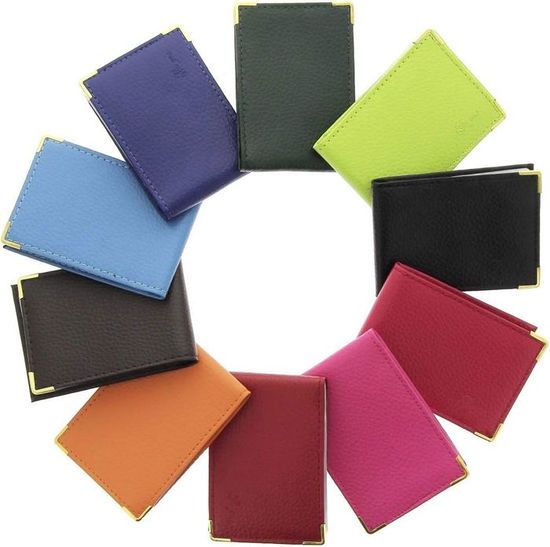 Etui Porte Carte Bleu, De Crédit De Fidélité De Visite En Cuir Couleur Noir