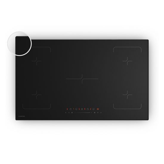 Plaque à Induction Velaire 90 Cm – 4 Zones, 7000W, Commande Tactile – Design Moderne Noir