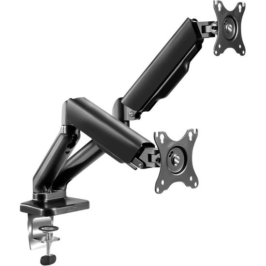 Support mural pour écran avec plateau de clavier pliable, hauteur réglable pour écrans d'ordinateur de 43,2 à 81,3 cm – Support mural standard VESA