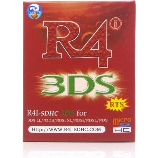 R4i SDHC RTS Flashcart pour 2DS / 3DS (XL) V11.6.039, DS, DSi (XL) V1