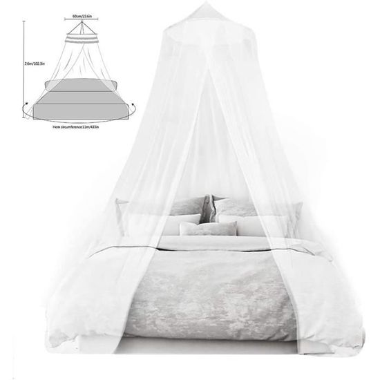 Esafio Moustiquaire,Ciel de Lit,Moustiquaire Dôme Polyester, Filet Suspendu pour Couvertures de