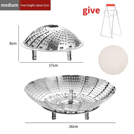 Grille Vapeur Autocuiseur Panier Vapeur Inox 20cm Hominas - Plateau Cuisson Vapeur Acier Inoxydable Pour Autocuiseur Cuit Vapeur