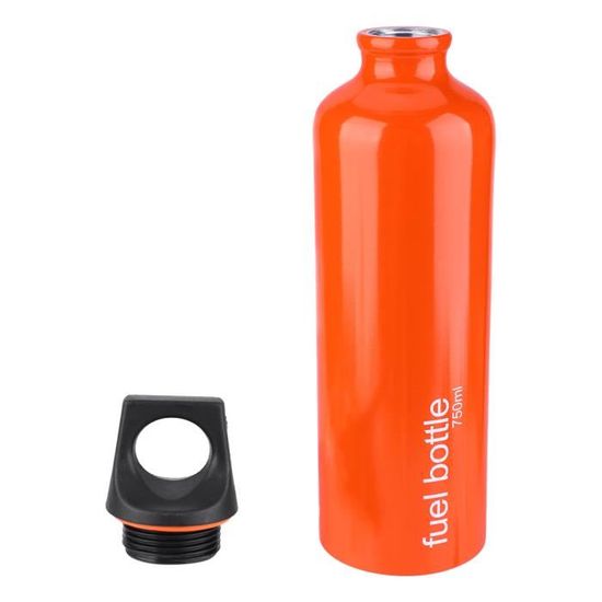 Bouteille De Carburant Portable 750ml En Alliage D'Aluminium - Étanche, Légère, Anneau De Transport - Pour Camping, Randonnée