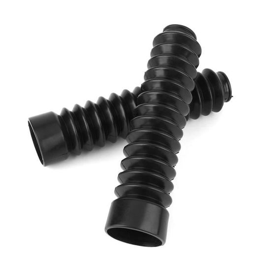 1 Paire De Guêtres De Fourche Avant En Caoutchouc Pour Moto - 205 X 42 Mm (rouge