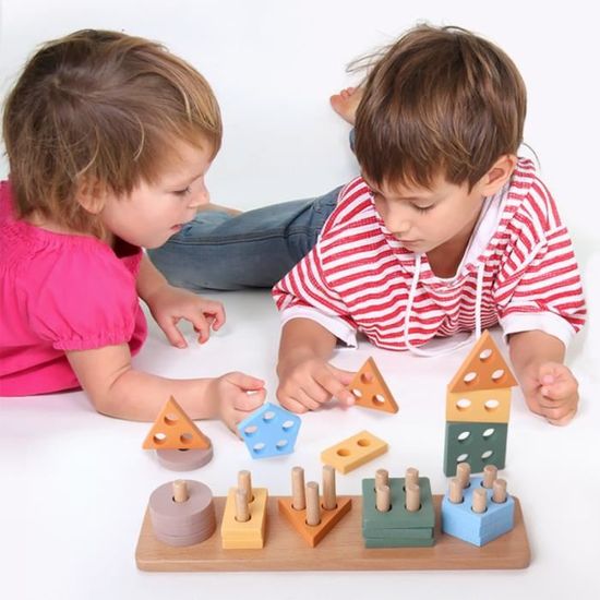 3 en 1 Jouets en Bois Formes À Trier Empiler Jeu de Tri Couleurs Jouet  Montessori de Éducatif pour Enfant 2 3 4 + Ans - Cdiscount Jeux - Jouets