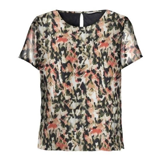 Damart COL ROND STRASSÉ - T-shirt imprimé - bleu azur/bleu