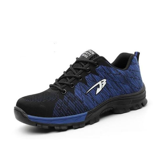 Chaussures De Sécurité Homme Avec Emboîture Acier Et Semelle Antidérapante - Doublure Maille Respirante Pour Randonnée Et Travail - 1