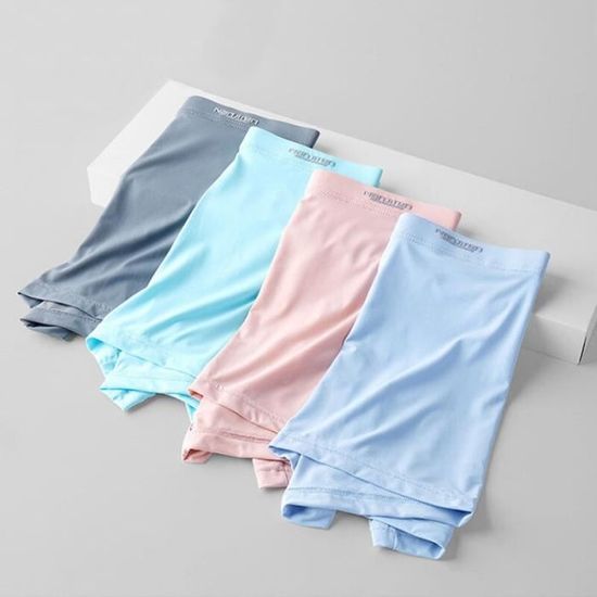 Culotte Homme Soie Glacée Ultra Fine Sans Couture - Respirante Et Confortable Couleur Unie