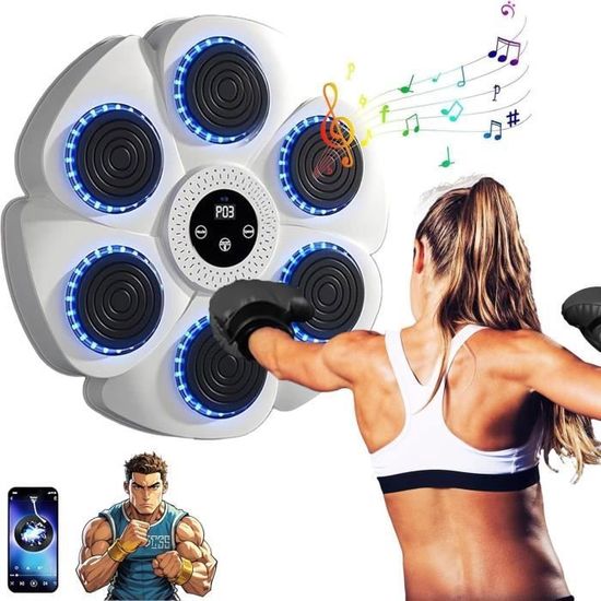 Machine De Boxe Musicale Enfant Machine De Boxe Musicale - PRUMYA - Cible Murale Bluetooth - 1200 MAh Machine De Boxe Musicale Adulte