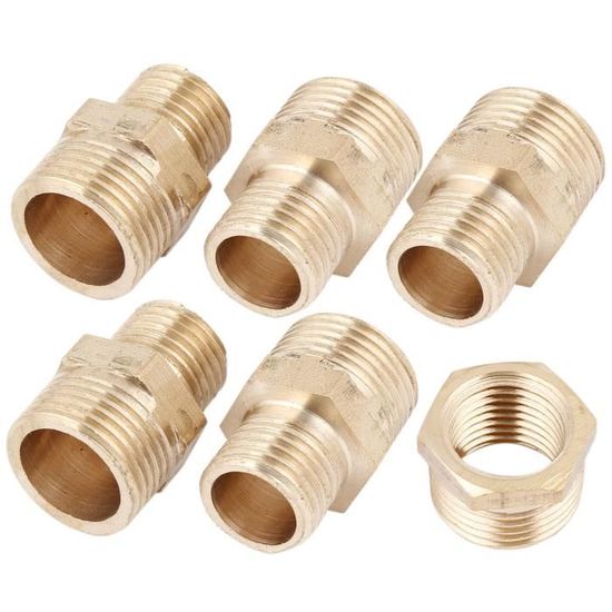 Raccord En T Laiton 1/4 BSP Mâle – Pour Air, Eau, Huile, 3 Voies, Filetage égal, 2 Pièces (sourcing Map) - 5