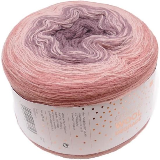 Pelotes Dégradées 400g (4x100g) - Fil Coton/acrylique/laine, Doux, Lavable - Avec Crochets Et Panier - Pour écharpes, Pulls, Plaids - 1
