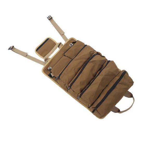 KOYYTO Cadeaux Pour Papa, Sac Enroulable Pour Outils Lourds Avec Poches Amovibles, Tissu Oxford Imperméable, Adapté Aux Motos, Camions, électriciens, Mécaniciens, Etc