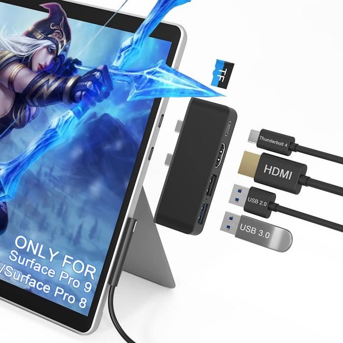 Surface Pro 8 Docking Station, Surface Pro 8 hub avec HDMI 4K