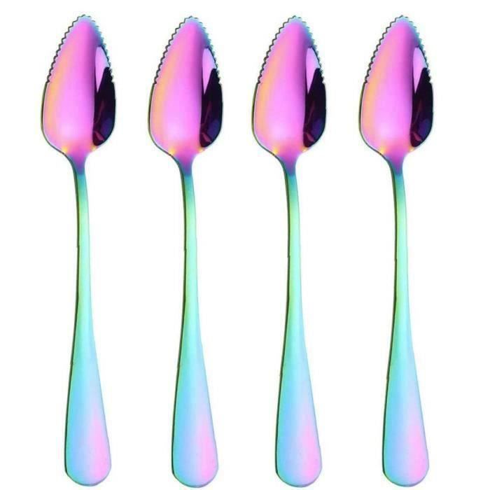 Cuillère à Kiwi Acier Inoxydable 304 - Bord Dentelé - Pour Fruits - Lot De 2