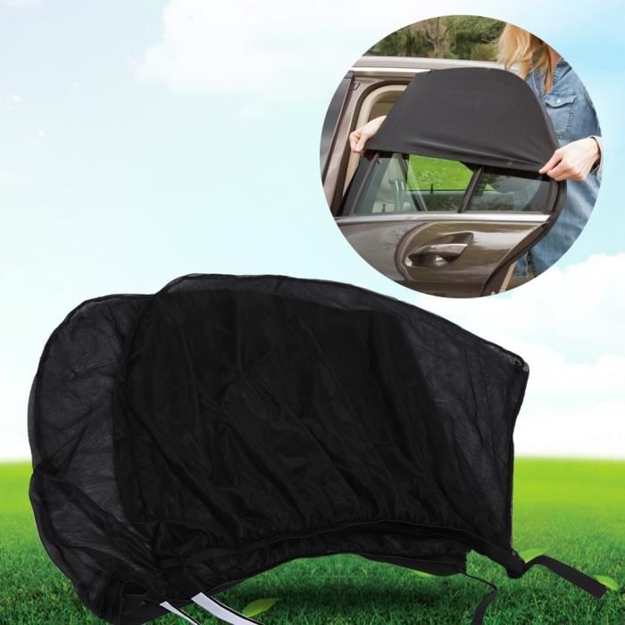 2pcs voiture pare-soleil c?té maille fenêtre rideau pliable pare-soleil visière protection UV nouveau