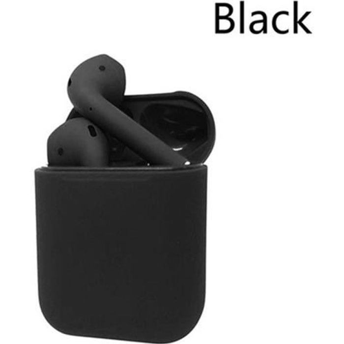 Casque Bluetooth sans Fil Tactile,TWS i12 Oreillette Bluetooth IPX6 Impérmeable Casque Bluetooth Ecouteurs -noir