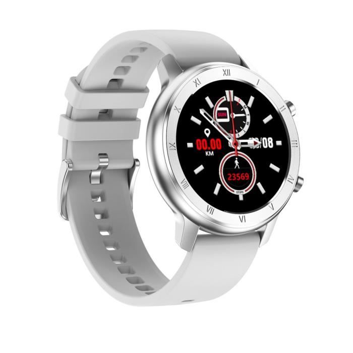 Montre Connectée Femmes Hommes DT89 Blanc,Remise En Forme Multi-fonction Tracker IP68 Moniteur De Fréquence Cardiaque Étanche