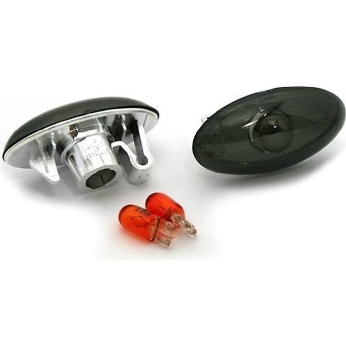 2 CLIGNOTANT REPETITEUR A FOND NOIR POUR PEUGEOT 206 ET CC 307 607 C2 C3 C5