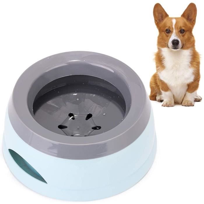 Bowl pour Chien, produits pour animaux domestiques Gamelle à eau anti débordement - Bleu