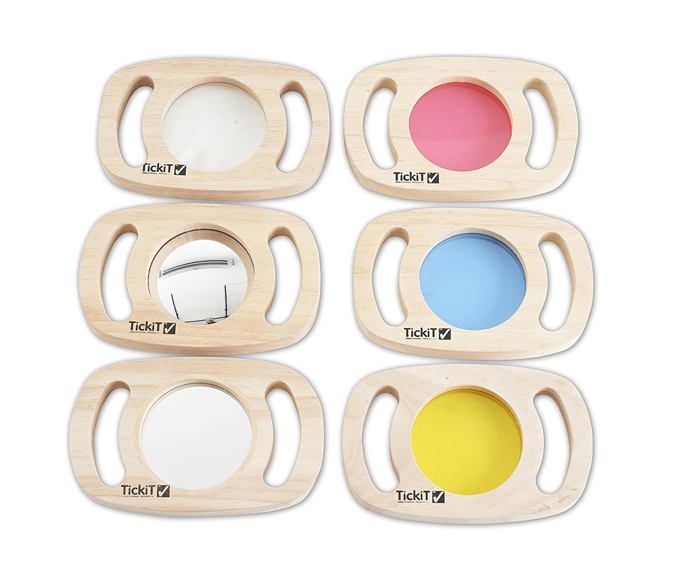 Boîte de 6 blocs couleurs en bois