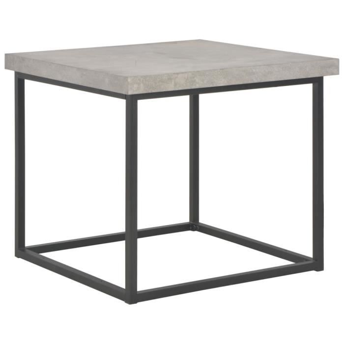Table basse style contemporain pour salon - scandinave Meuble de Rangement 55 x 55 x 53 cm Aspect de béton