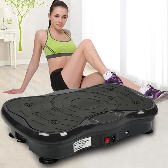 NOIR Plate-forme de vibrations de fitness, Équipement d'exercice