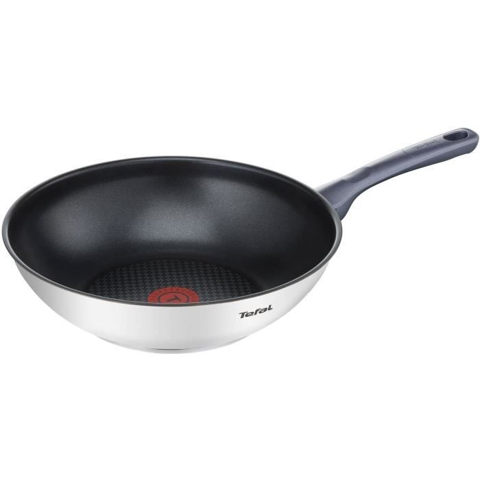 DAILYCOOK Poêle Wok Inox 28 cm Tous Feux Dont Induction