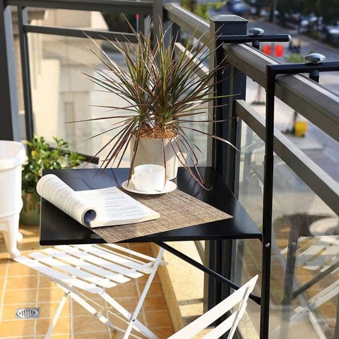 Table basse de jardin Table Rabattable en Fer Forgé,Table Murale Suspendue Balcon,Table Basse Décontractée,T33