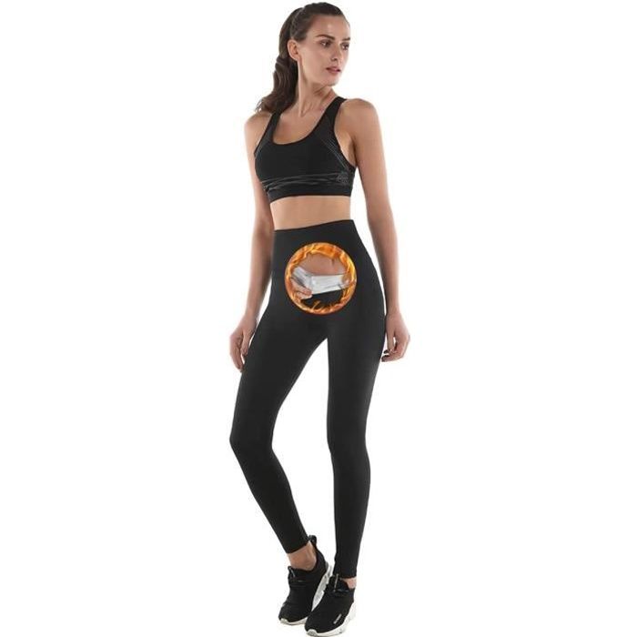 NHEIMA Legging Anti Cellulite, Pantalon de Sudation, Legging Femmes Taille Haute avec Nanotechnologie pour Tonifier des Cuisses et O