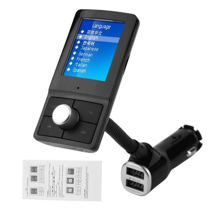 Atyhao émetteur FM de voiture Kit de voiture d'appel mains libres sans fil Bluetooth Lecteur MP3 BT Transmetteur FM Charge rapide
