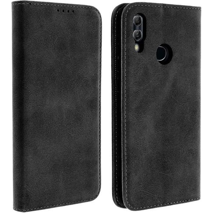 Housse Huawei P Smart 2019 et Honor 10 Lite Étui Porte-cartes Support Stand noir Noir