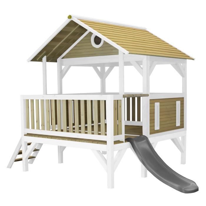 AXI Meeko Playhouse Brown/white - Grey Slide