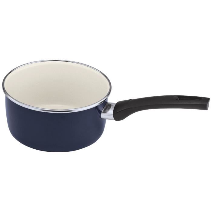 BEKA Série de 5 casseroles Bohème émail - Ø 12 à 20 cm - Bleu - Tous feux dont induction