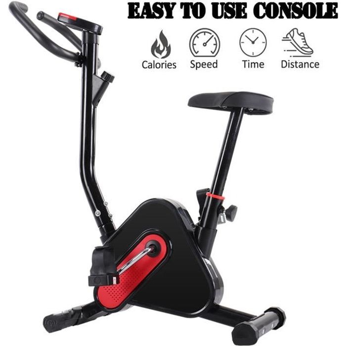 Vélo d'Appartement Pliable Résistance Magnétique & Siège Large Confortable