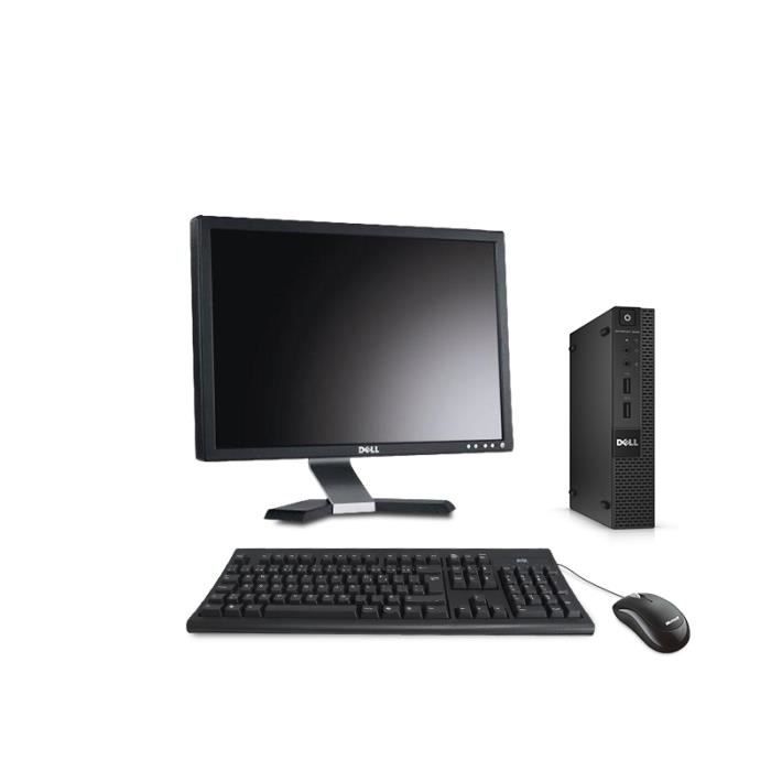 Pack Dell OptiPlex 9020 Micro - 8Go - 240Go SSD + Ecran 20''