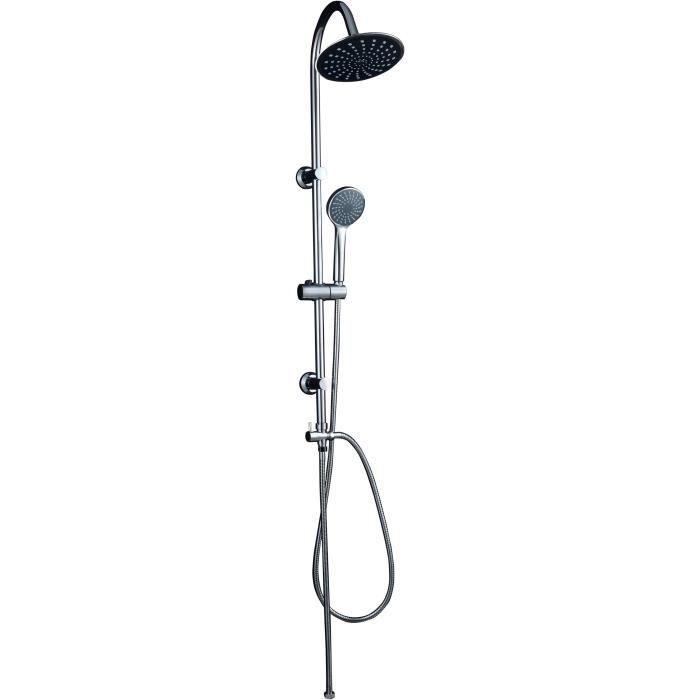 ESSEBAGNO TARGET COLONNE DE DOUCHE SANS Mitigeur CHROMEColonne de douche chroméeTube rond hauteur 990mm