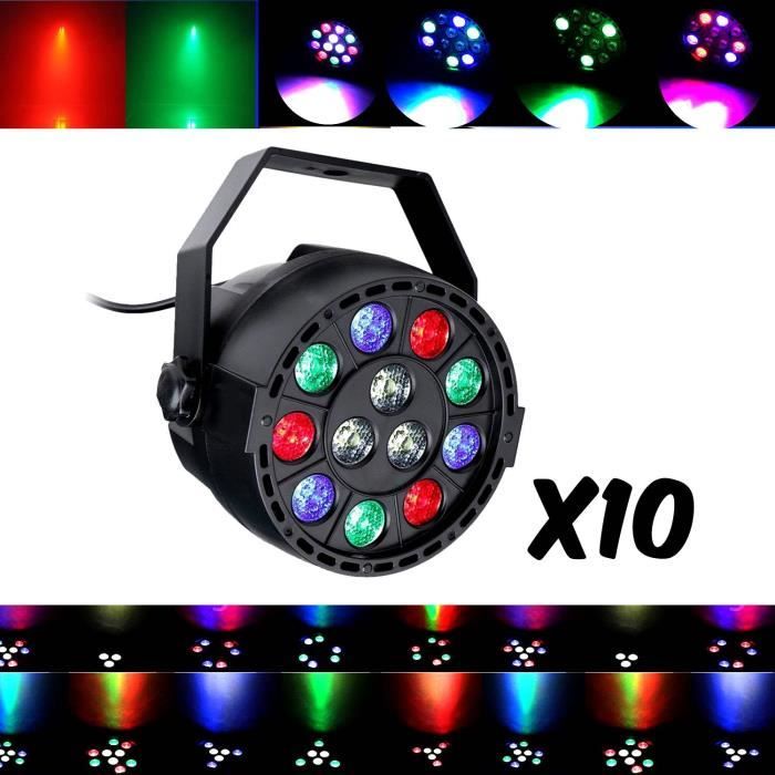 Jeux de lumières DJ Pack LIGHT 10 PAR MINI à LEDs RGBW 12X3W DMX + étrier de fixation